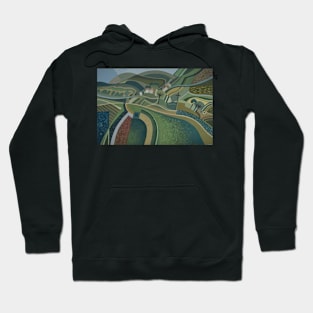 Abstract Welsh Valley Landscape Hoodie